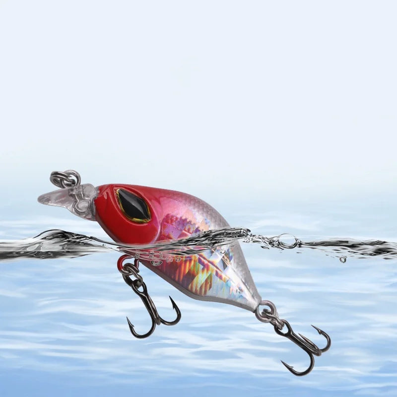 Mini Slow Sinking Fishing Lures 3D Simulation Fish Lure Crankbaits Hard Baits for Bass Trout Freshwater Saltwater Fishing Lures