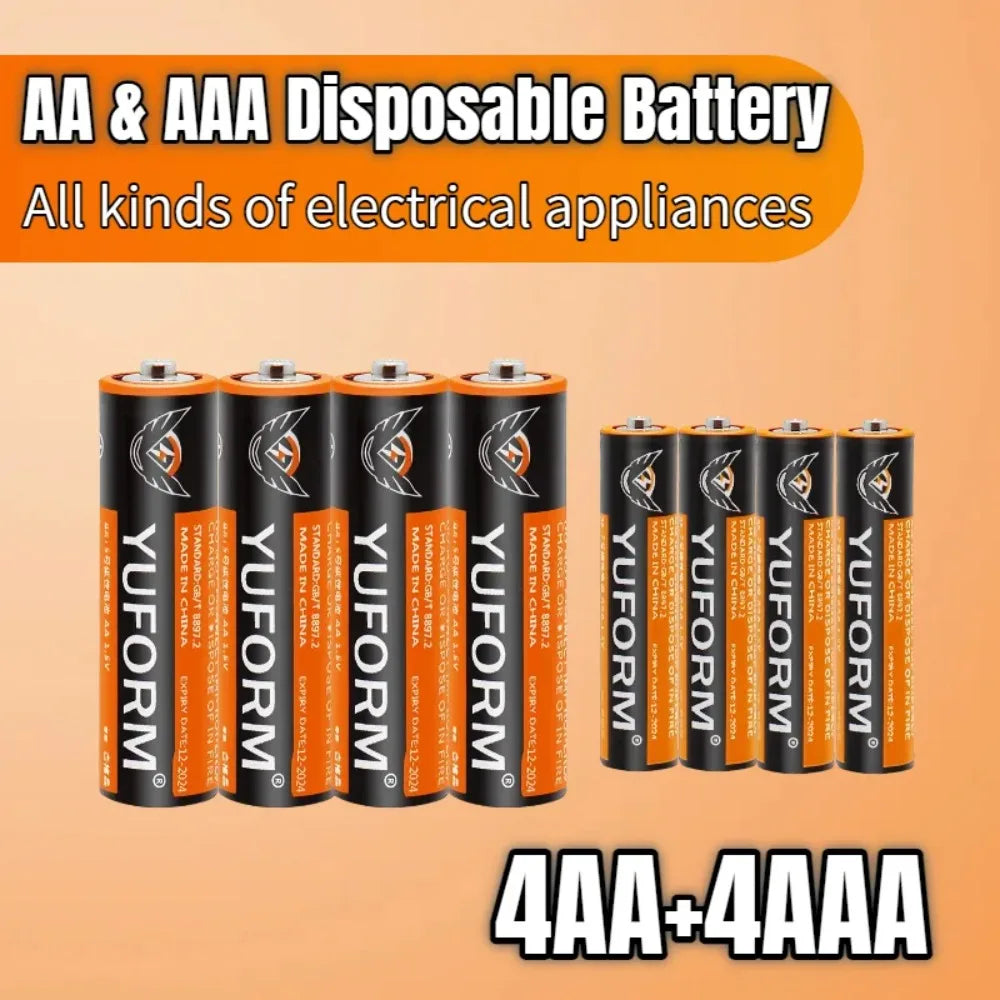 1.5V AA AAA Alkaline Batteries Super Long Lasting Power for Flashlights, Toys, Cameras & High-Drain Electronics