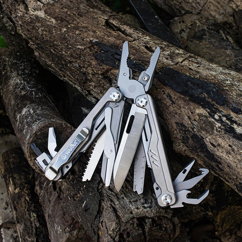 BHBT 20 IN 1 Ark Titanium Alloy Multitool Pliers EDC Outdoor Camping Survival Multi functional Tool Pliers Multi Tool With Bits