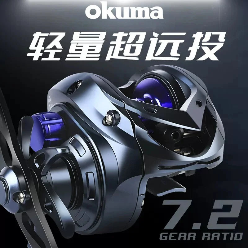 Okuma Fishing Reels Max Drag 18kg Ultra Light Casting Reel Fishing Reel for Bass Pike Fishing Tackle