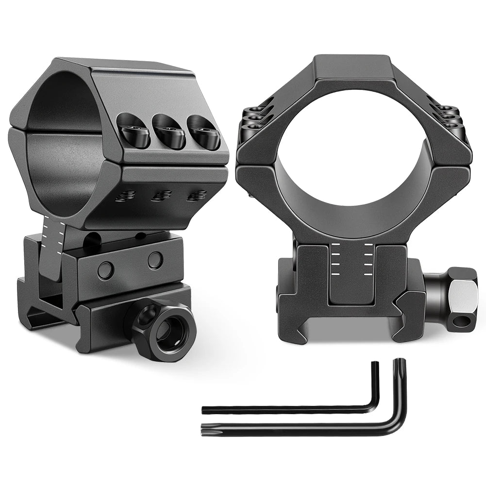 UniqueFire Scope Mount Rings for Dia 34mm Tube for 20mm Dovetail Picatinny Rail Flashlight Mount Adjustable Height and Angle