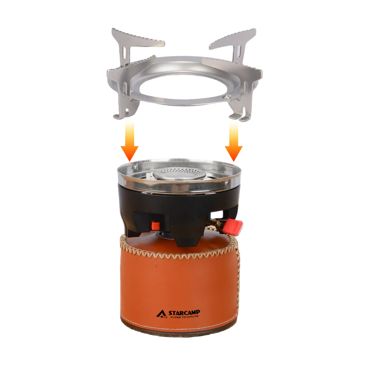 STARCAMP 1800ml Outdoor Camping Cooking System Hiking Fastboil Jet Cooker Gas Stove Gas Burner With Pot