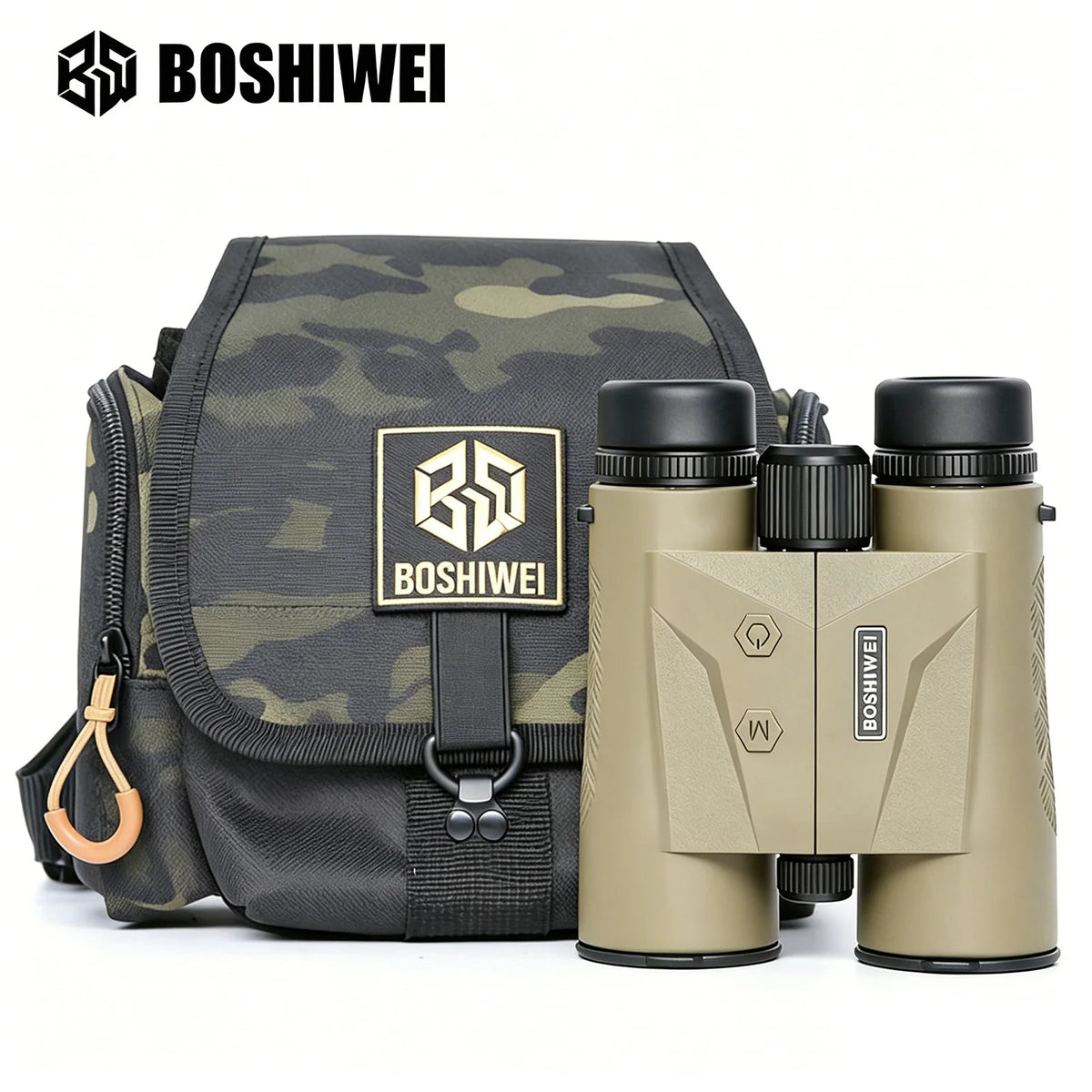 BOSHIWEI 10x42 Laser Rangefinder Binoculars Multicoated Lens HD Telescope for Outdoor Camping and Long Distance Measuring