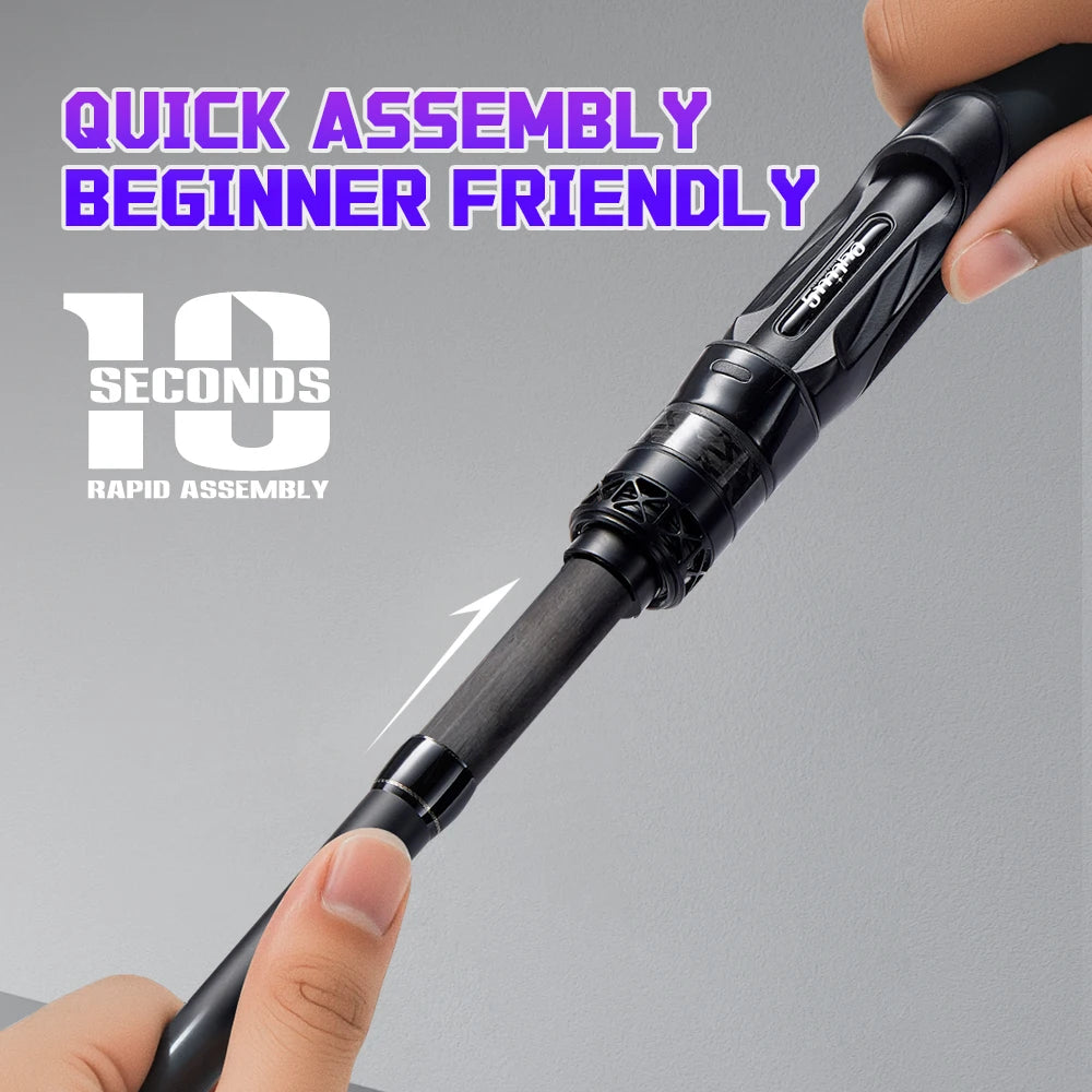 CYLIUS 5 Section Apophis Travel Bass Fishing Longcast Heavy Power Portable Multi Section All Purpose Fishing Rod  For Trip