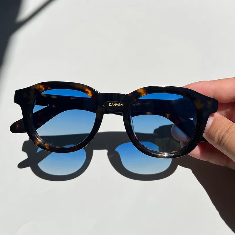 Lemtosh DAHVEN Vintage Sunglasses Women Eyewear Acetate Vintage Oval Sunglasses Polarized Men's Sunglasses Dropshipping