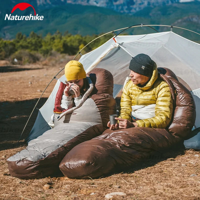 Naturehike Snowbird Duck Down Sleeping Bag Mummy 650FP Ultralight Outdoor Camping Thickened Warm Winter Adults Sleeping Bag-20°C