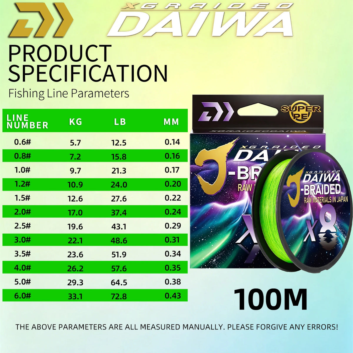 2025 New Original X8-XGRAIOEO DAIWA-J Braided Expedition 8 Strands Fishing Line PE Super Line Sea Fishing Wire 150/200M