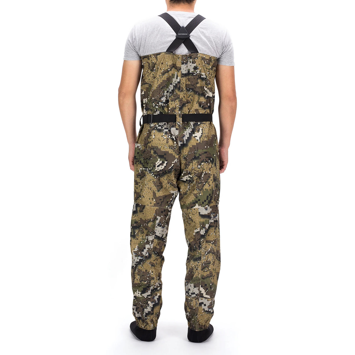 Bassdash Fishing Hunting Waders for Men Veil Camo Chest Stocking Foot Breathable and Ultra Lightweight
