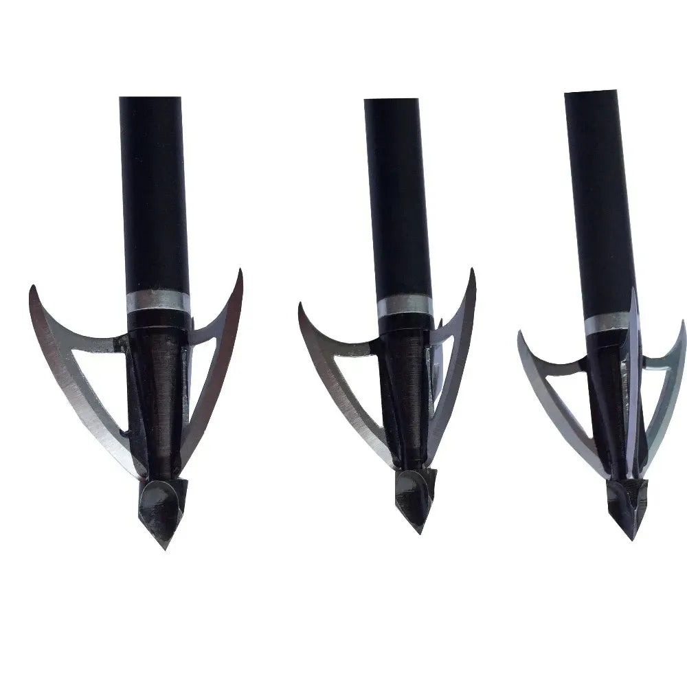 6/12Pcs Broadheads Arrowheads 3 Blade 100grain Hunting Archery Bow Crossbow Arrow Tips Shooting