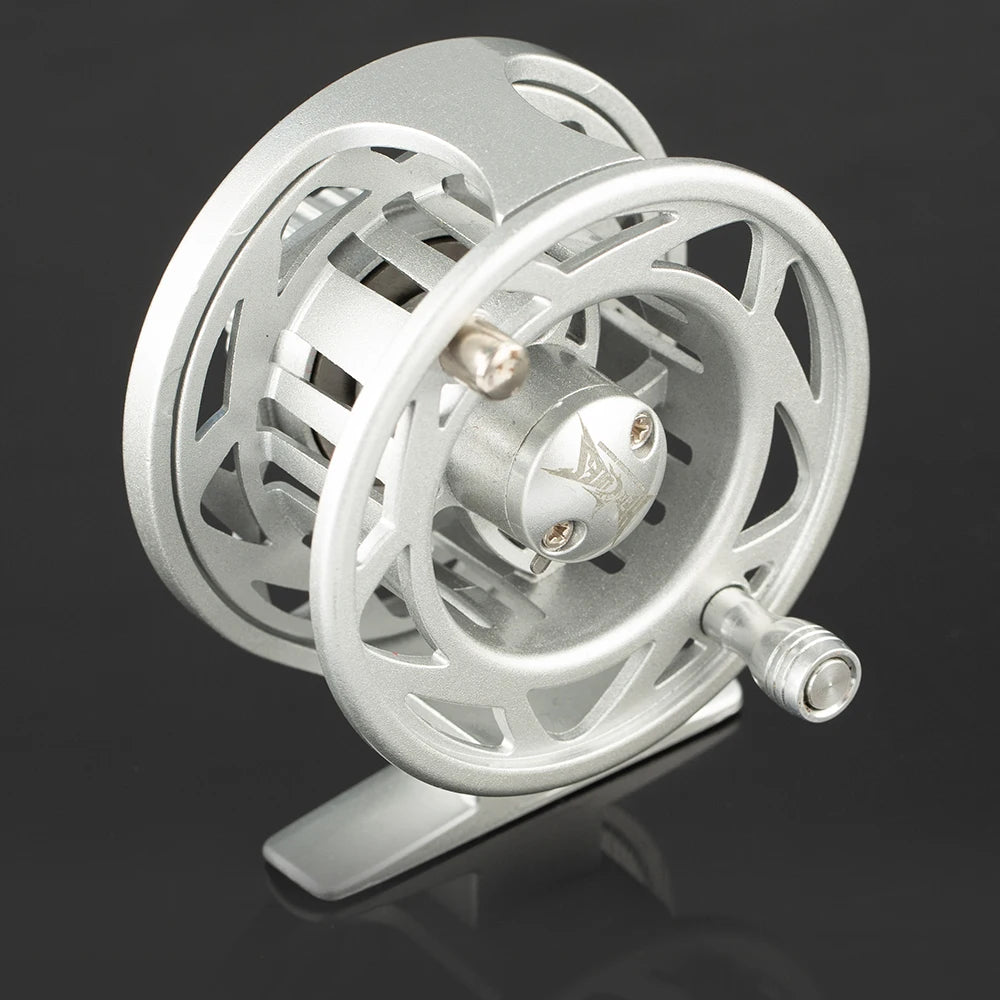 HERCULES 3/4 5/6 WT Fly Fishing Reel  Aluminum Allo Professional Fly Fishing Wheel with Push Button Release Silver Carp Fishing