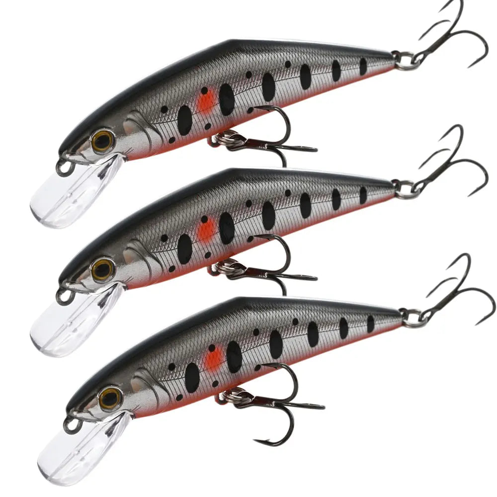 Tuata D Contact Minnow 85mm 14.5g Fishing Lures Sinking 1-2m Wobblers For Trout Salmon UV Glow