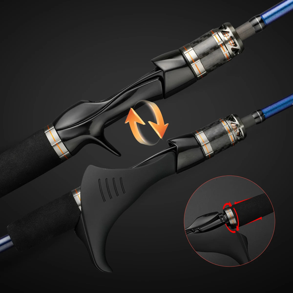 1.75m octopus fishing rod Baitcasting Fishing rod Titanium Tip Boat Fishing rod with Comfortable handle 1.7m Sprial guides