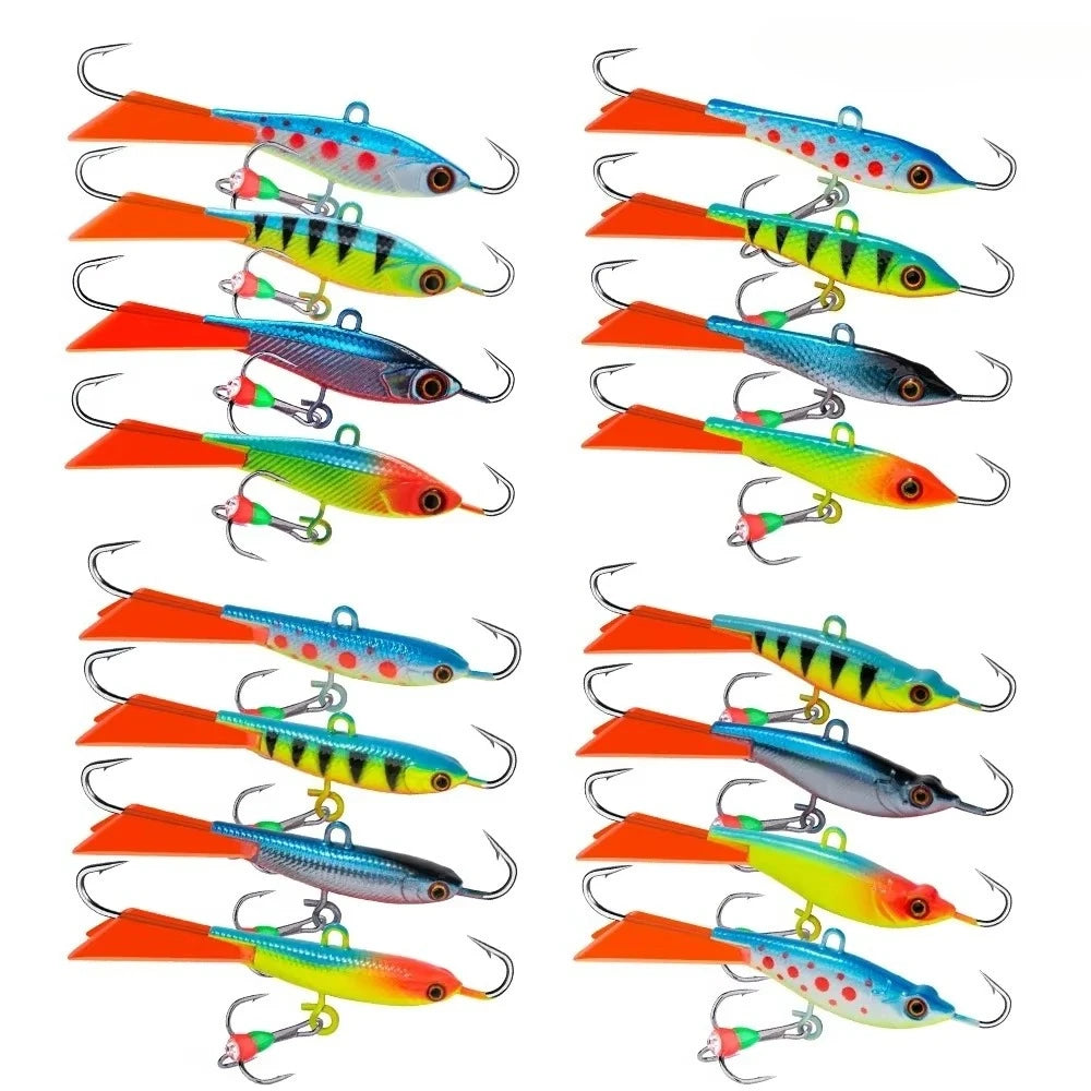Goture 4pcs Ice Fishing Lure Balancers Professional Winter Jig Wobblers Bait for Trout Bass Pike Carp for Fishing Pesca