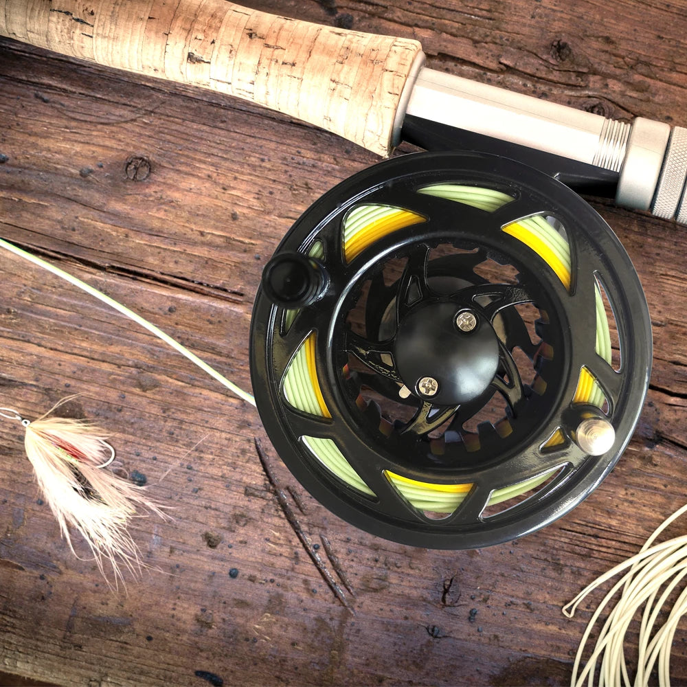 HERCULES 3/4 5/6 WT Fly Fishing Reel  Aluminum Allo Professional Fly Fishing Wheel with Push Button Release Silver Carp Fishing