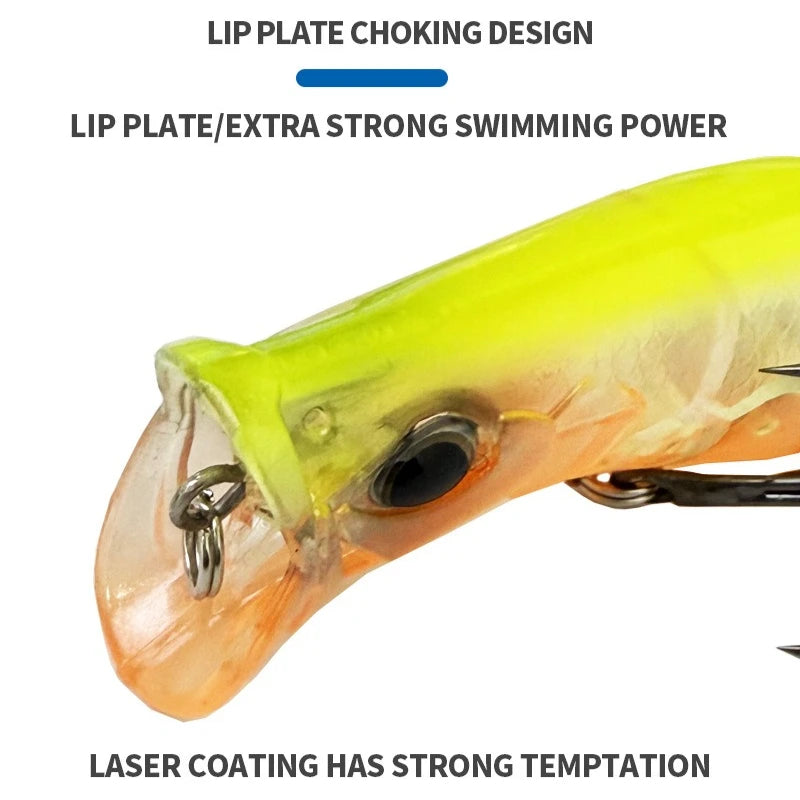 80mm 12.6g Surface Popper Fishing Lures Long Casting Artificial Bait Topwater Pencil Swimbait Wobblers Flounder Sea Bass Pike