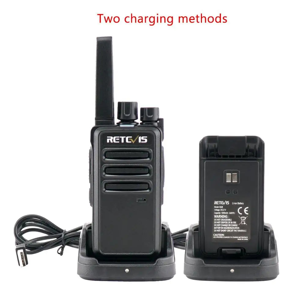 Retevis RT668 2pcs Walkie Talkies License-Free Two Way Radio 12H battery life Noise reduction Portable PMR446 Radio for Business