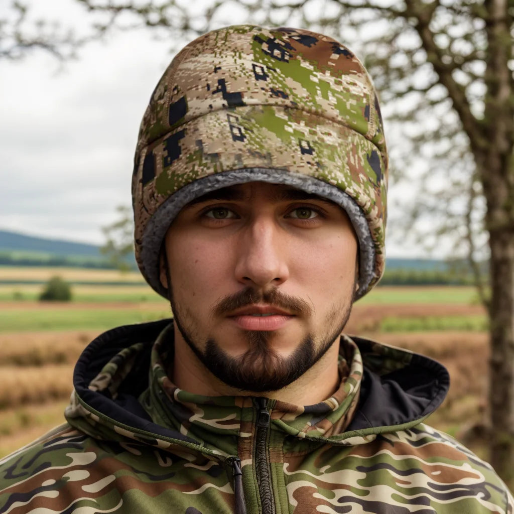 Men's Three-in-One Fabric Jetstream Insulated Beanie Winter Hat Thermal Cap for Cold Weather