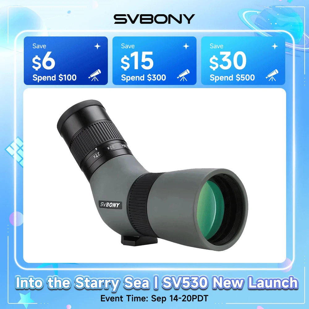 Svbony SV410 ED Telescopes 9-27x56 Protable Mini Spotting Scope Phase Correction Coated Powerful Monocular for Bird Watching