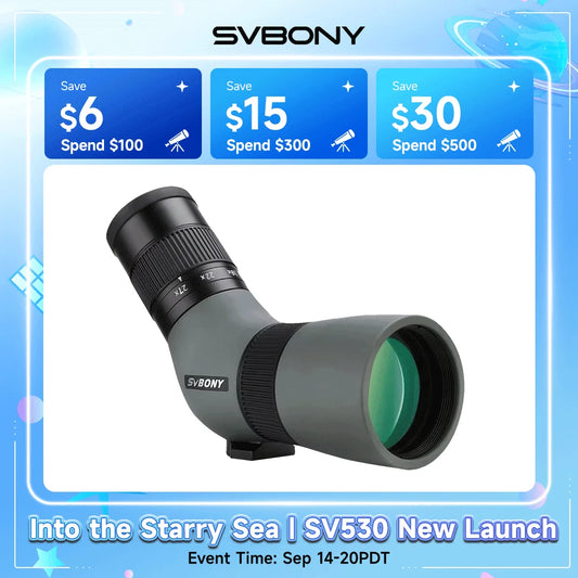 Svbony SV410 ED Telescopes 9-27x56 Protable Mini Spotting Scope Phase Correction Coated Powerful Monocular for Bird Watching