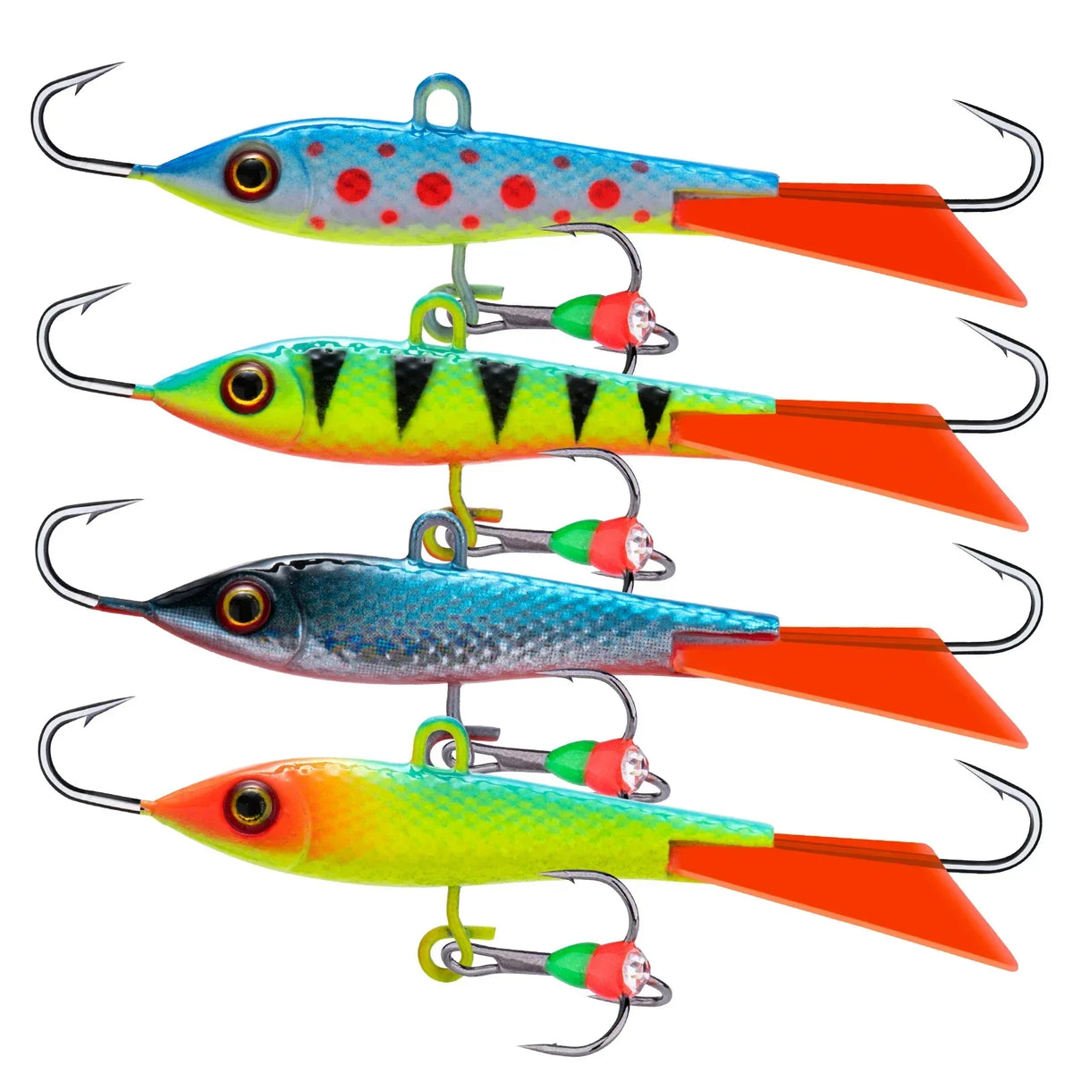 Goture 4pcs Ice Fishing Lure Balancers Professional Winter Jig Wobblers Bait for Trout Bass Pike Carp for Fishing Pesca