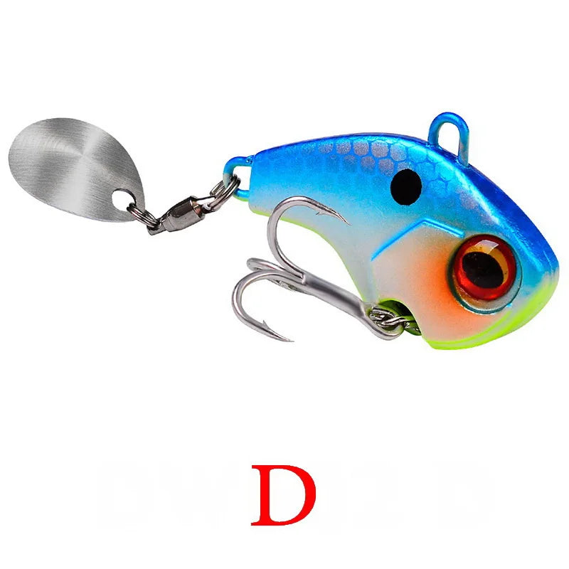 Fishing Lures Wobble Rotating Metal Vib Vibration Bait Winter Fishing 5g 7g 10g Artificial Hard Baits Spinner Spoon Lure Pesca