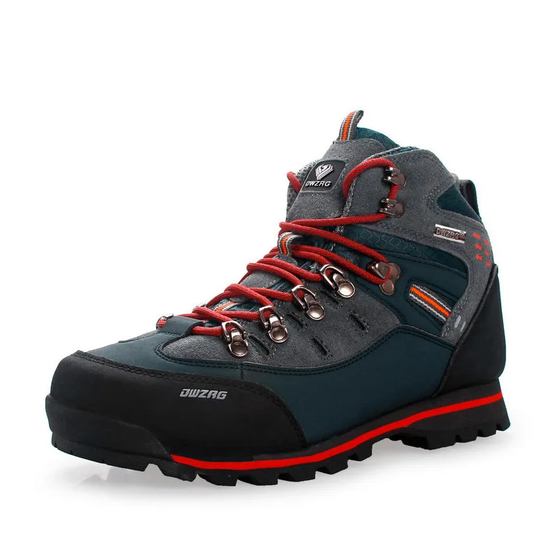 Brand Men's Hiking Boots Autumn Winter Trekking Shoes Waterproof Leather Boots Men Women Outdoor Non-slip Climbing Boots Size 46