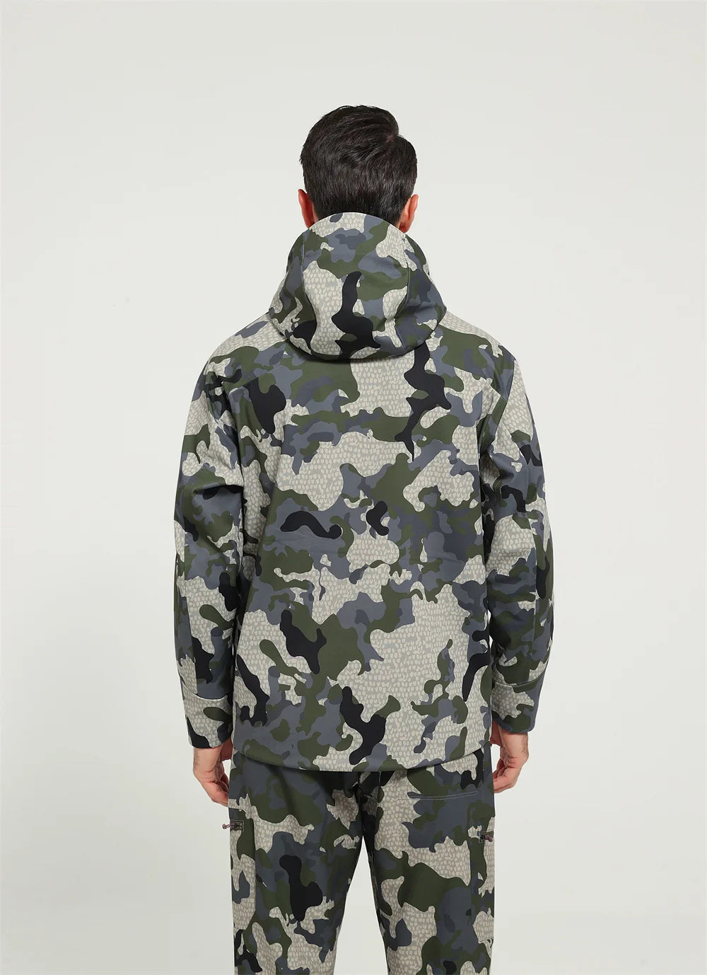 Ainfad Men's Jetstream 3-in-1 Fleece Lightweight Hunting Jacket Breathable Windproof Waterproof Outdoor Casual Coat