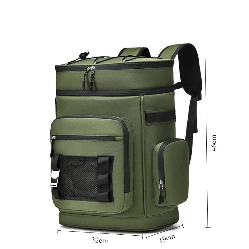 Waterproof Thermal Insulation Cold-proof Ice Pack Outdoor Camping Fishing Picnic Lunch Bag Leak-proof Refrigerated Backpack