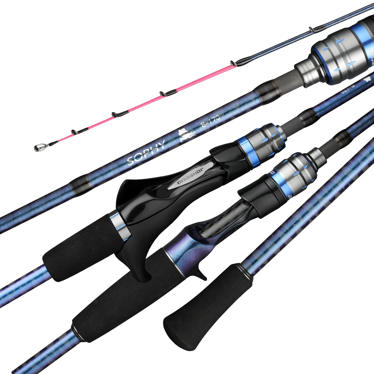 1.75m octopus fishing rod Baitcasting Fishing rod Titanium Tip Boat Fishing rod with Comfortable handle 1.7m Sprial guides