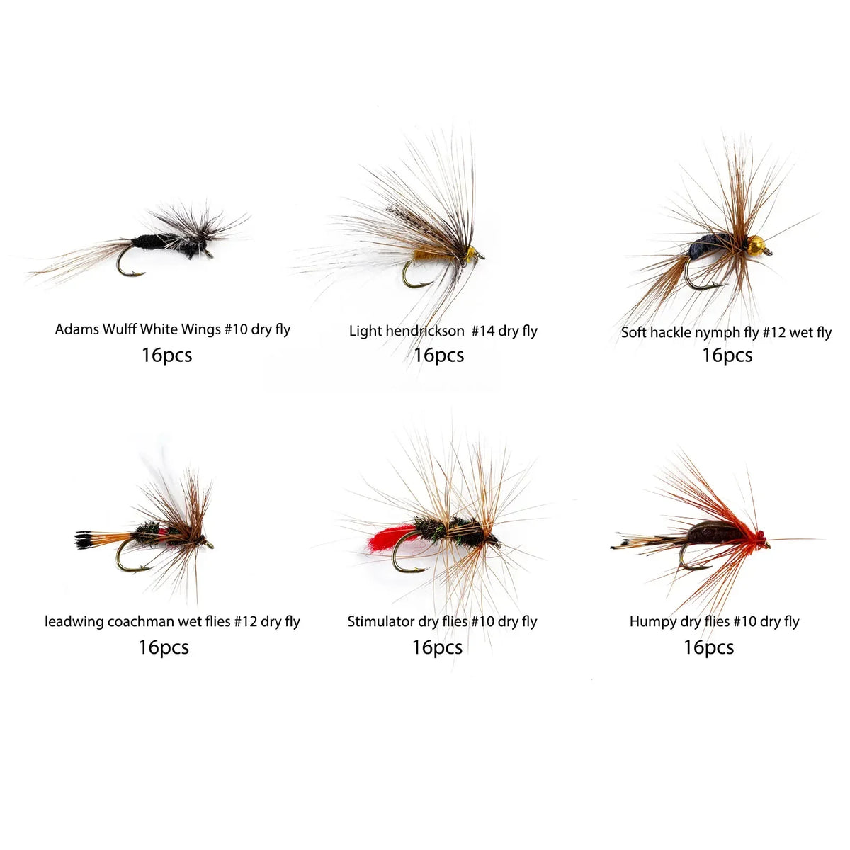 Goture 25-150Pcs/Set Insects Flies Fly Fishing Lures Bait High Carbon Steel Hook Fish Tackle with Hook Decoy Fishing Lure Set