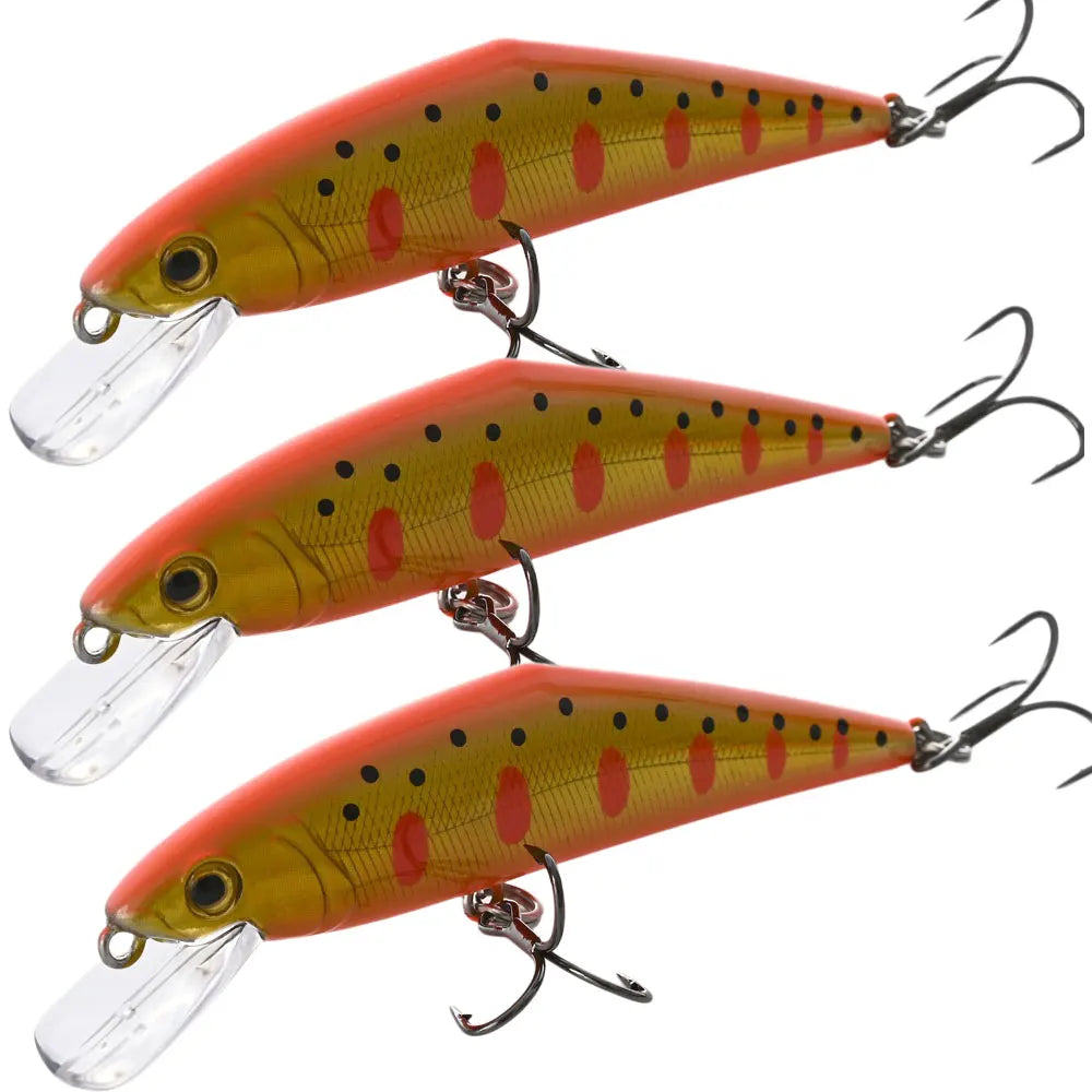 Tuata D Contact Minnow 85mm 14.5g Fishing Lures Sinking 1-2m Wobblers For Trout Salmon UV Glow