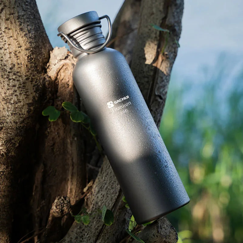 Titanium Outdoor Sport Water Bottle Camping Hiking Picnic Climbing Running Cycling Single Layer Lightweight Drinking Bottle