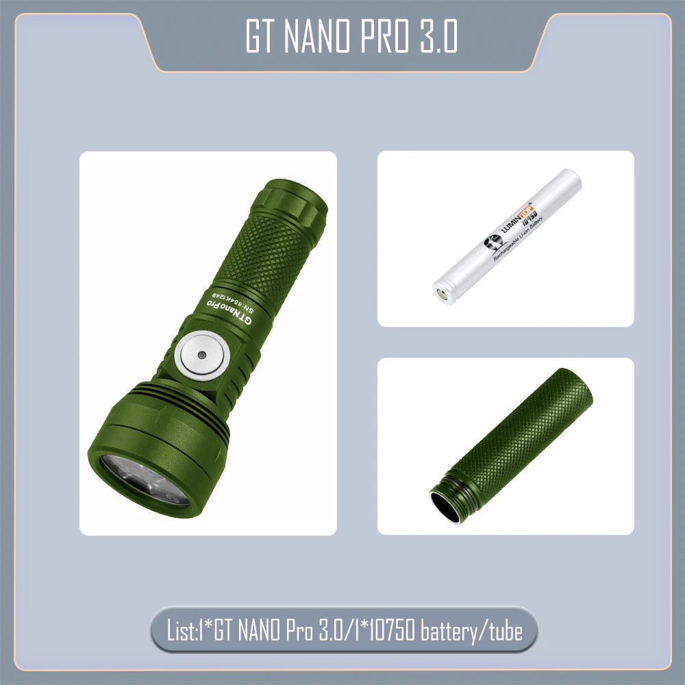 Outdoor Fishing Lighting Camping Lantern EDC LED Flashlights 1600LM Type C Rechargeable Lamp Self Defense Torch GT NANO PRO 3.0