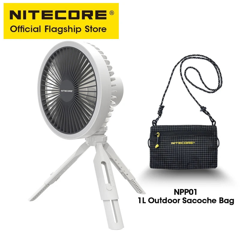 NITECORE NEF10 Outdoor Camping Light 3-in-1 Electrice Fan USB-C Rechargeable Ceiling Light 10000mAh Power Bank LED Ring Light