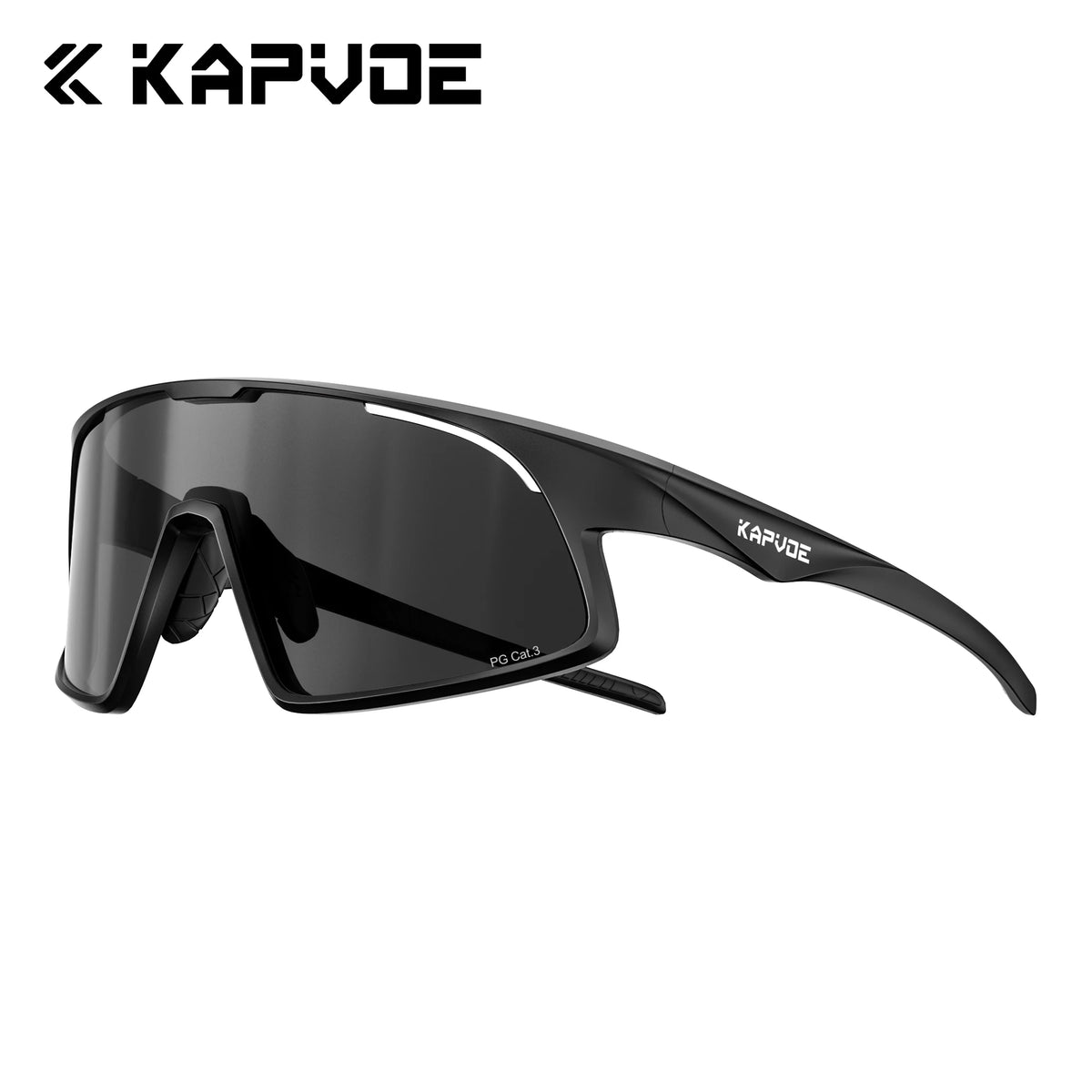 Kapvoe New Anti-Glare Polarized Cycling Sunglasses Outdoor Hiking Eyewear Large-Frame MTB Bike Bicycle Glasses Men Women Windproof UV400 Fishing Camping Glasses