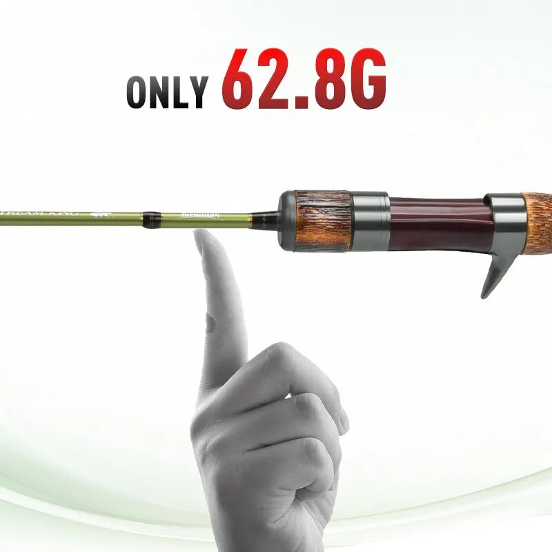 Kingdom 3 Sections Ultralight Carbon Rods MF Action Spinning Casting Fishing Rods UL L Power Travel Rod For Trout Pike