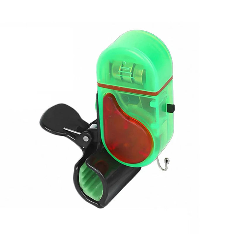 1pc Fishing Alarm Electronic Buzzer Fish Bite Lure Alert Alarm Sound Bell LED Indicator Light Clip-on Fishing Rod Fishing Tool