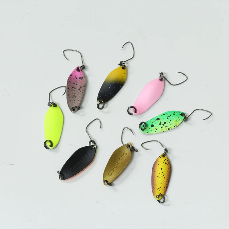 1Pcs NEW Area Trout Colorful Painting Spoon Bait 1.6g 27mm Copper Metal Fishing Lures For Trout Perch Chub