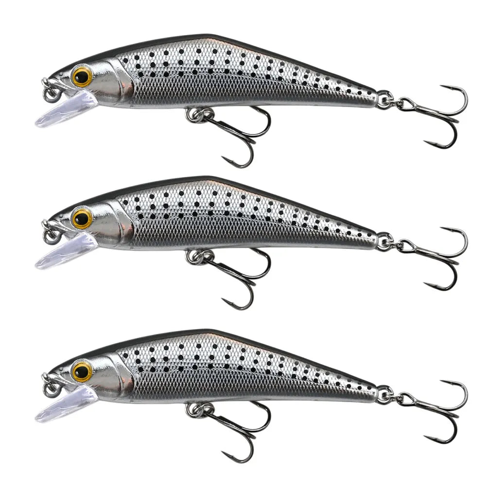 Tuata D Contact Minnow 85mm 14.5g Fishing Lures Sinking 1-2m Wobblers For Trout Salmon UV Glow
