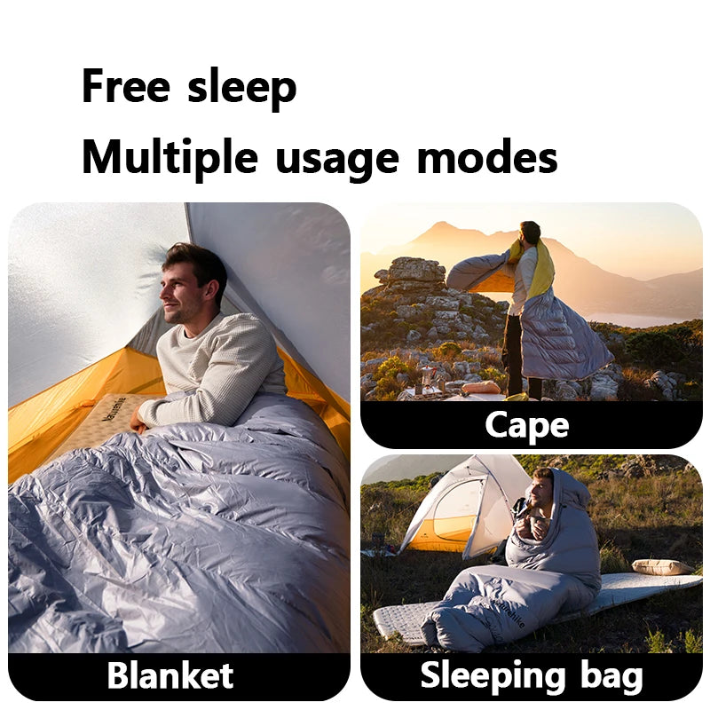Naturehike Duck Down Sleeping Bag CW400 CW700 Adult Outdoor Camping Winter Thickened Cold Lightweight Sleeping Bag