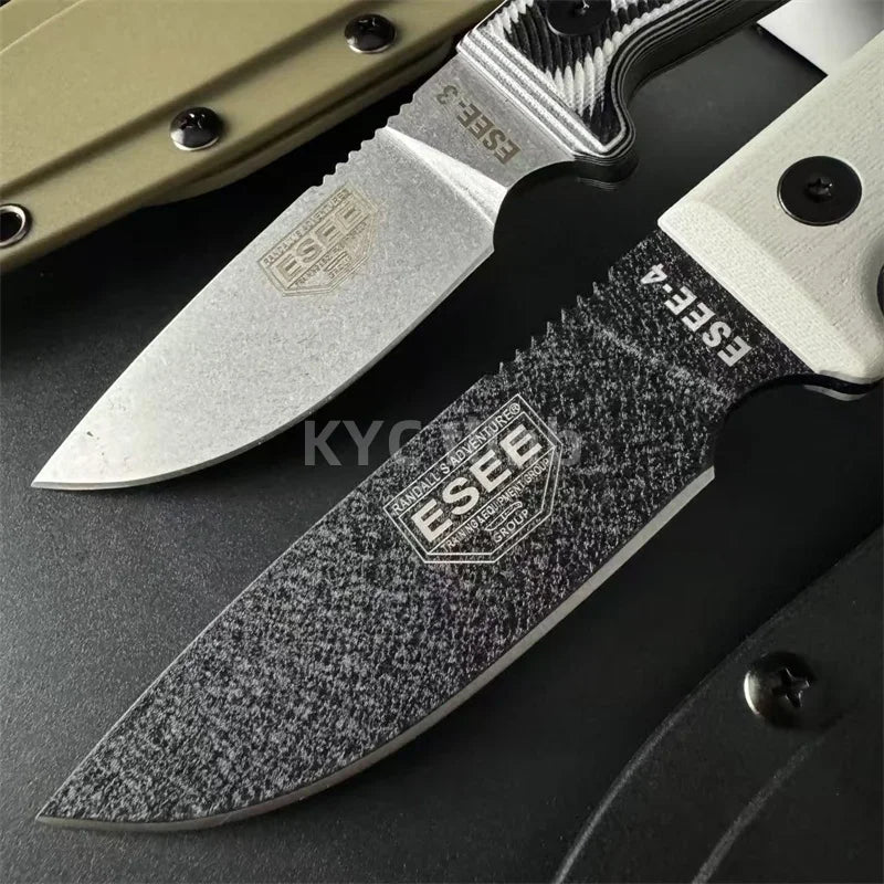 ESEE Series S35VN Stainless Steel Blade High-end G10 Linen Handle Outdoor Camping Portable Multi-function Tool Back Clamp Sleeve