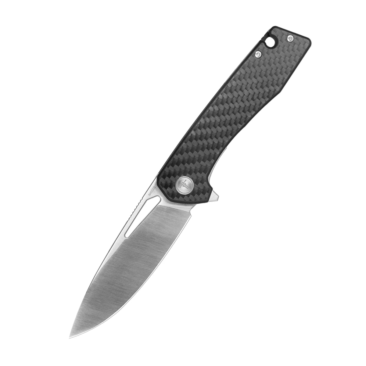 Shooziz EDC Pocket Folding Knife with Clip, 3.66"D2 Satin/PVD Blade, Ultem/G10/Micarta/ G10 Carbon Fiber for Outdoor Camping