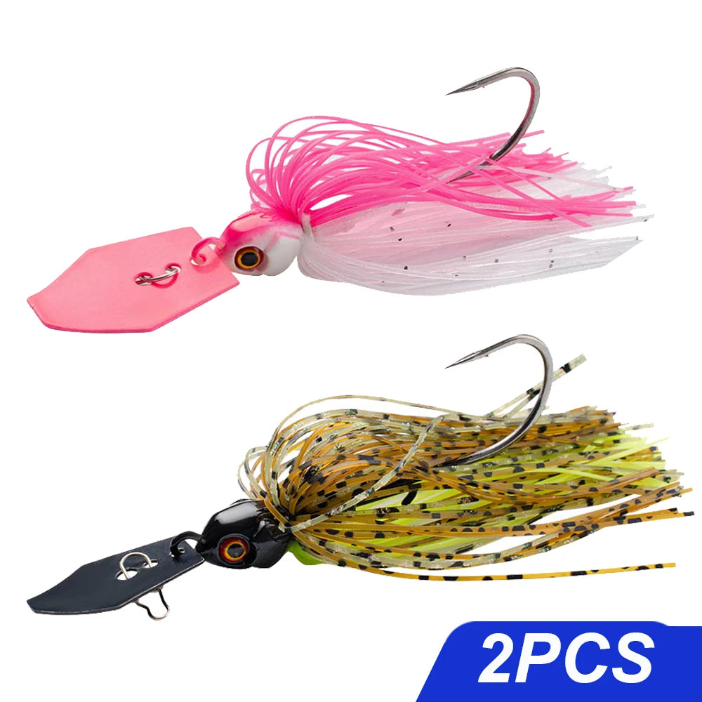 Spinner Bait 7g/9g/12g/14g/21g Fishing Lures Kit Set Pesca Chatter Weedless Metal Blade Rubber Jig Head Hook Wire Spinnerbait
