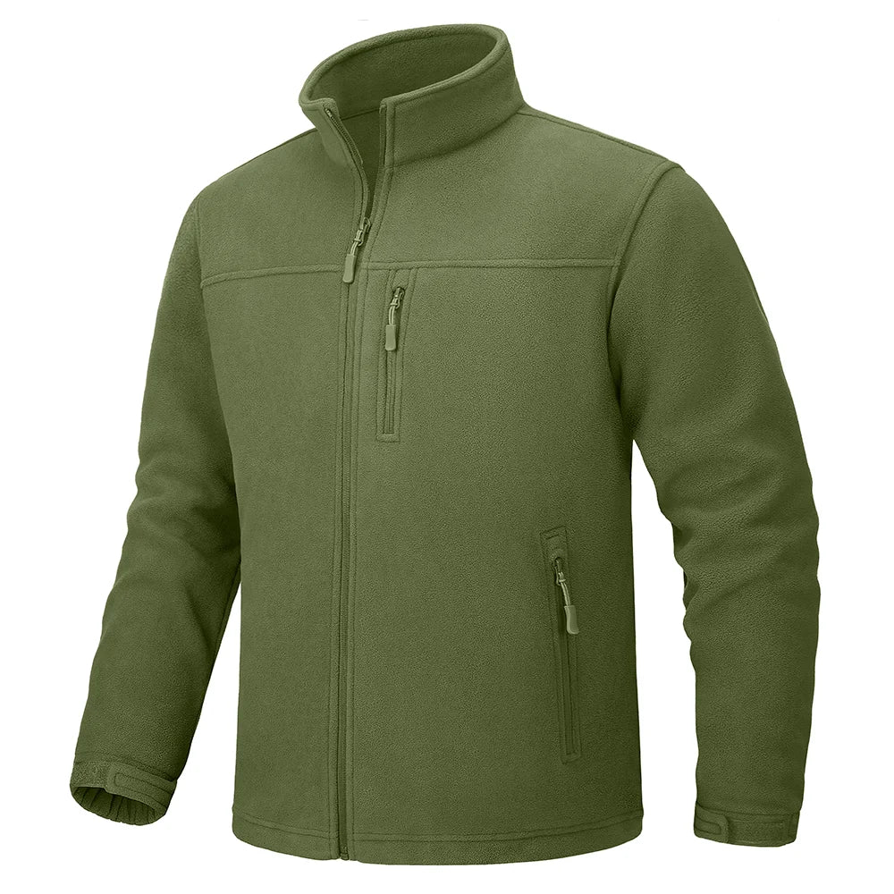 TACVASEN Full Zip Up Fleece Jacket Mens Thermal Warm Workout Jacket Outdoor Trekking Hiking Jackets Camping Coat Windbreaker