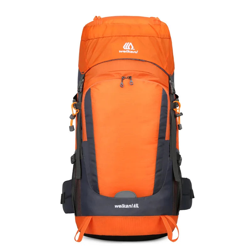 65L Waterproof Hiking Backpack with Free Rain Cover Large Capacity Outdoor Travel Daypack For Camping Climbing Mountaineering