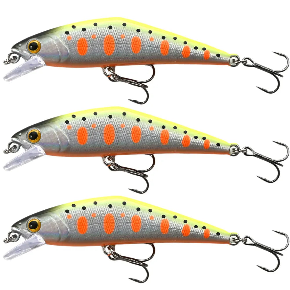 Tuata D Contact Minnow 85mm 14.5g Fishing Lures Sinking 1-2m Wobblers For Trout Salmon UV Glow