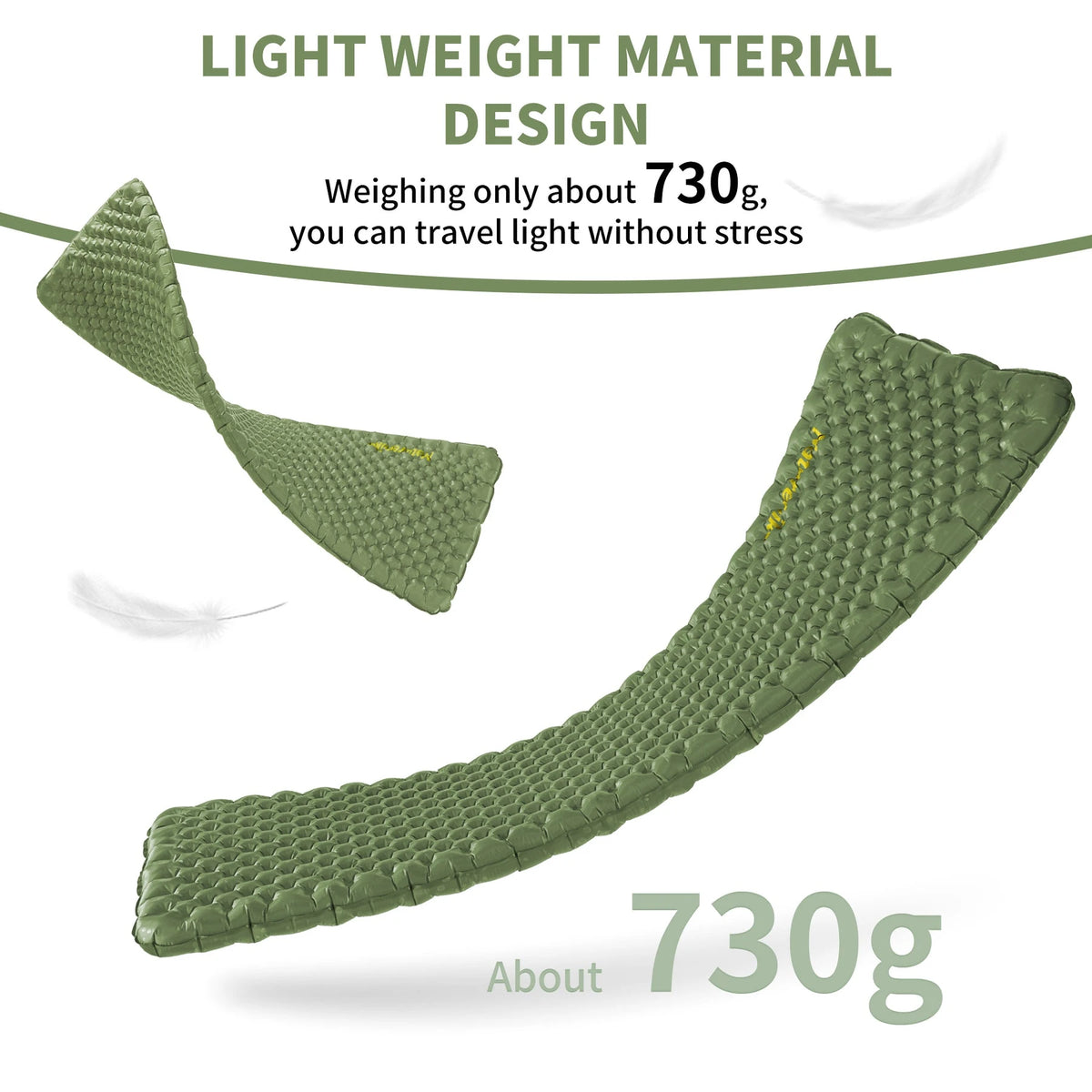 Naturehike R4.6 Inflatable Mattress Outdoor Camping Hiking Ultralight Sleeping Pad Single Folding TPU Nylon Moisture-proof Mat