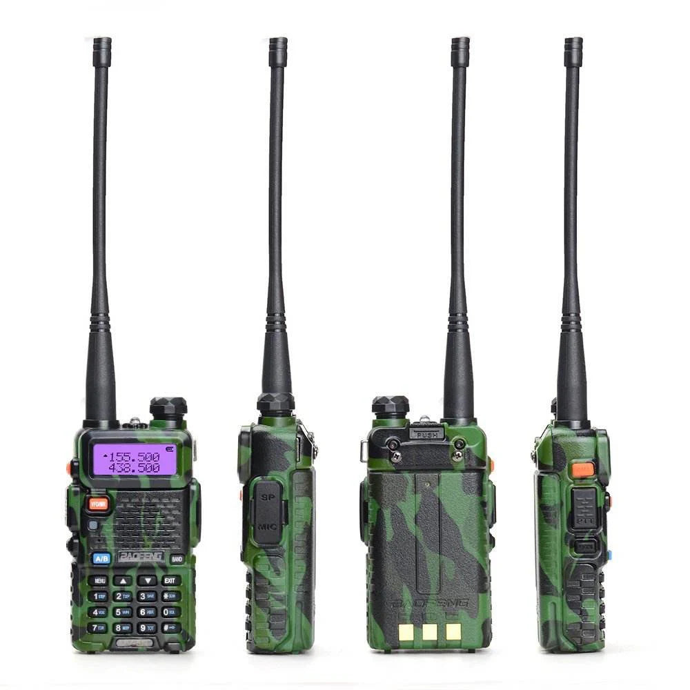 BaoFeng Green UV 5R Walkie Talkie VHF/UHF Long Range Radio For Camping Portable FM Radio Stations Transceiver Wireless Set