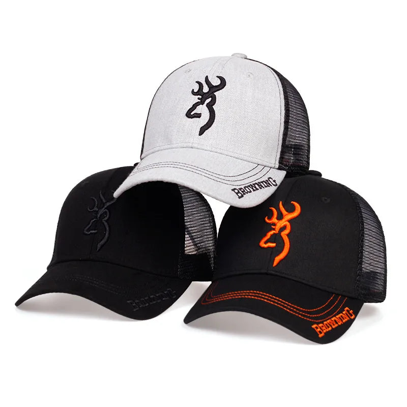 Pure Cotton Unisex Mesh Cap Embroidered Casual Sun Hat Adult Breathable Baseball Cap