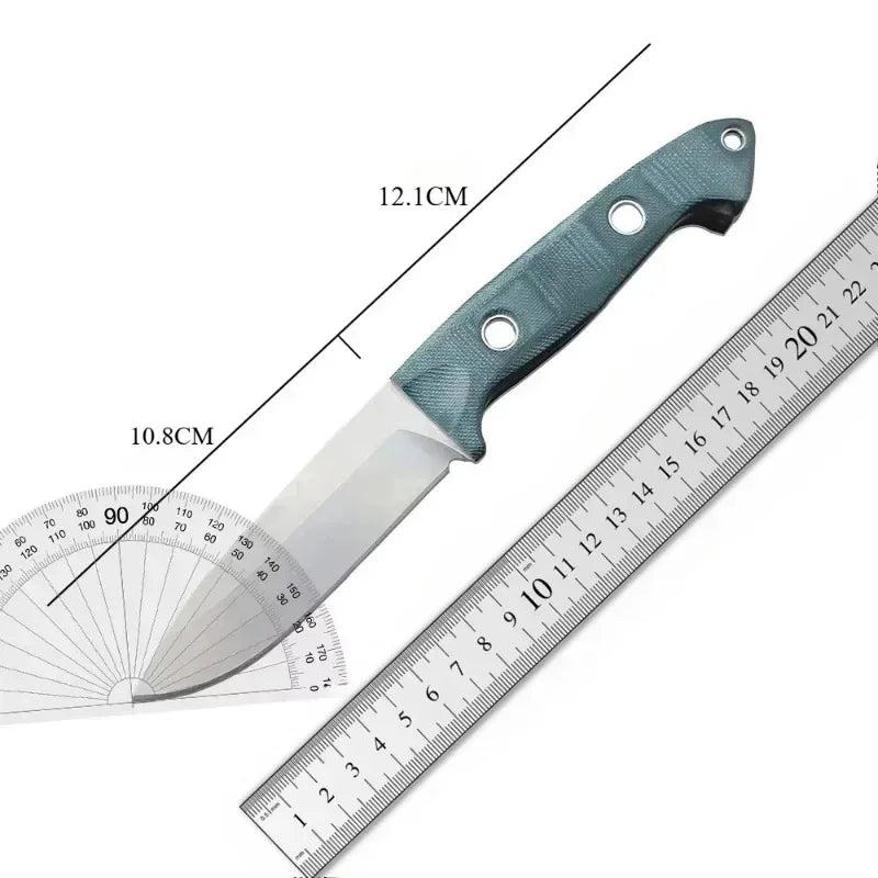 Fixed Blade Pocket Knife S30v Blade G10 Handle Outdoor Survival Hunting Camping Fishing BM 162 with Cowhide Sheath Multi Tool